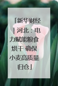 新华财经｜河北：电力赋能粮食烘干 确保小麦高质量归仓