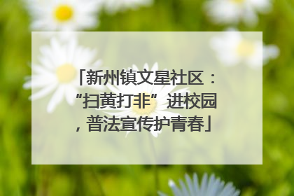 新州镇文星社区：“扫黄打非”进校园，普法宣传护青春