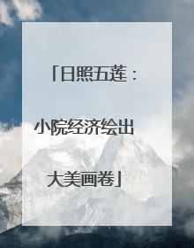 日照五莲：小院经济绘出大美画卷