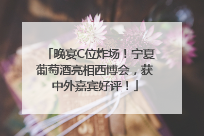 晚宴C位炸场！宁夏葡萄酒亮相西博会，获中外嘉宾好评！
