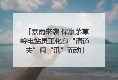 暴雨来袭 保康茅草岭电站员工化身“清道夫”闻“汛”而动