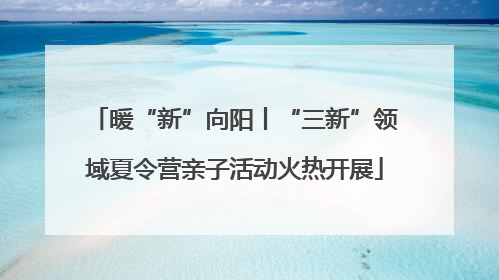 暖“新”向阳丨“三新”领域夏令营亲子活动火热开展