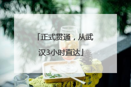 正式贯通，从武汉3小时直达