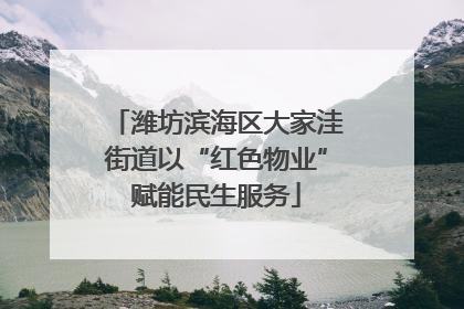 潍坊滨海区大家洼街道以“红色物业”赋能民生服务