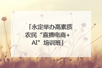 永定举办高素质农民“直播电商+AI”培训班