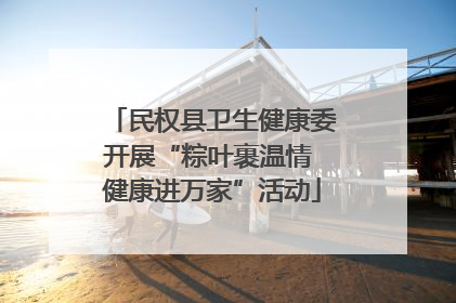 民权县卫生健康委开展“粽叶裹温情 健康进万家”活动