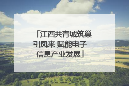 江西共青城筑巢引凤来 赋能电子信息产业发展