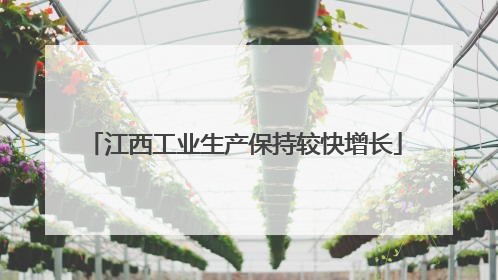 江西工业生产保持较快增长