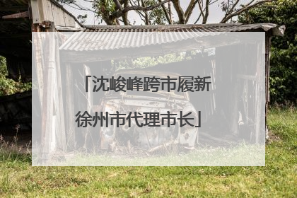 沈峻峰跨市履新徐州市代理市长