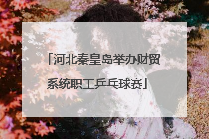 河北秦皇岛举办财贸系统职工乒乓球赛