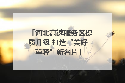 河北高速服务区提质升级 打造“美好冀驿”新名片
