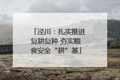 泾川：扎实推进复耕复种 夯实粮食安全“耕”基