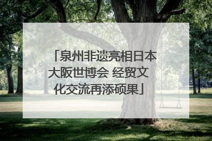 泉州非遗亮相日本大阪世博会 经贸文化交流再添硕果