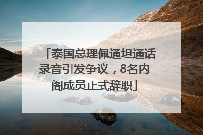 泰国总理佩通坦通话录音引发争议，8名内阁成员正式辞职