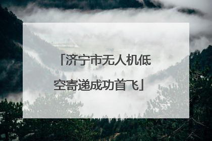 济宁市无人机低空寄递成功首飞