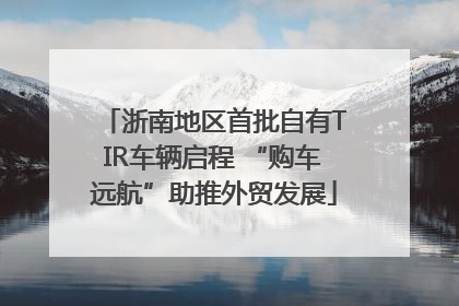 浙南地区首批自有TIR车辆启程 “购车远航”助推外贸发展