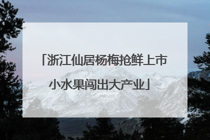 浙江仙居杨梅抢鲜上市 小水果闯出大产业