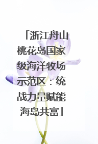 浙江舟山桃花岛国家级海洋牧场示范区：统战力量赋能海岛共富