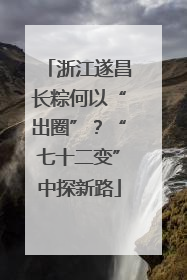 浙江遂昌长粽何以“出圈”？“七十二变”中探新路