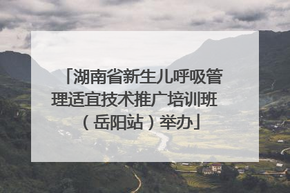 湖南省新生儿呼吸管理适宜技术推广培训班（岳阳站）举办