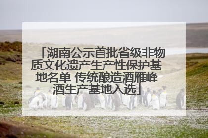 湖南公示首批省级非物质文化遗产生产性保护基地名单 传统酿造酒雁峰酒生产基地入选