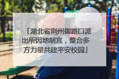 湖北省荆州御路口派出所因地制宜，整合多方力量共建平安校园