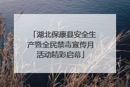 湖北保康县安全生产暨全民禁毒宣传月活动精彩启幕