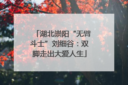湖北崇阳“无臂斗士”刘细谷：双脚走出大爱人生