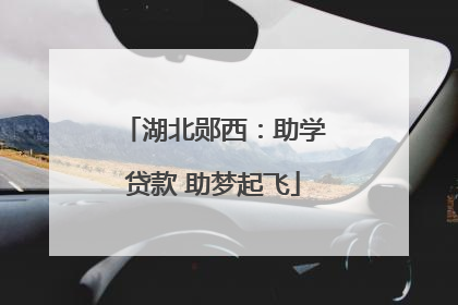 湖北郧西：助学贷款 助梦起飞