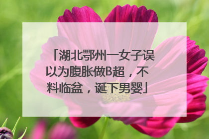 湖北鄂州一女子误以为腹胀做B超，不料临盆，诞下男婴