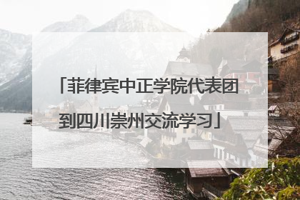 菲律宾中正学院代表团到四川崇州交流学习
