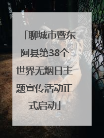 聊城市暨东阿县第38个世界无烟日主题宣传活动正式启动