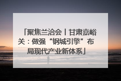 聚焦兰洽会丨甘肃嘉峪关：做强“钢城引擎”布局现代产业新体系