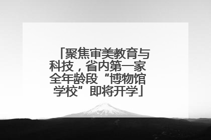 聚焦审美教育与科技，省内第一家全年龄段“博物馆学校”即将开学