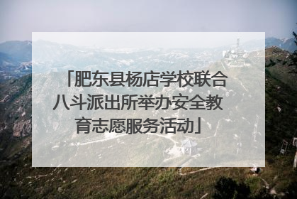 肥东县杨店学校联合八斗派出所举办安全教育志愿服务活动