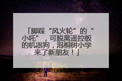 脚踩“风火轮”的“小吒”，可脱离遥控板的机器狗，泡桐树小学来了新朋友！