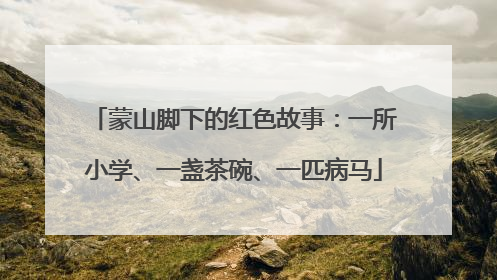 蒙山脚下的红色故事：一所小学、一盏茶碗、一匹病马