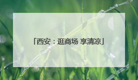 西安：逛商场 享清凉
