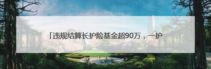 违规结算长护险基金超90万，一护理机构8人获刑、相关损失予以追缴