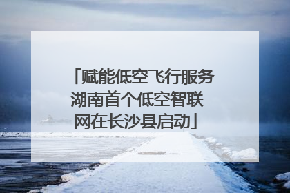 赋能低空飞行服务 湖南首个低空智联网在长沙县启动