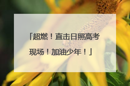 超燃！直击日照高考现场！加油少年！
