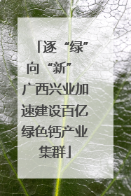 逐“绿”向“新” 广西兴业加速建设百亿绿色钙产业集群