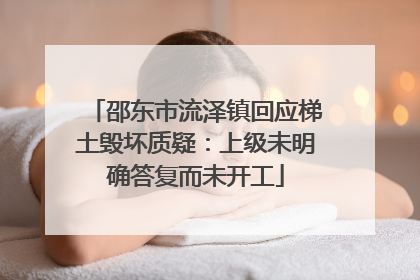 邵东市流泽镇回应梯土毁坏质疑：上级未明确答复而未开工