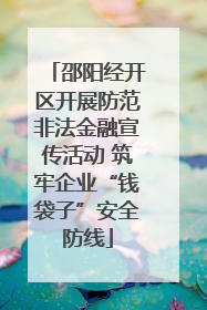 邵阳经开区开展防范非法金融宣传活动 筑牢企业“钱袋子”安全防线