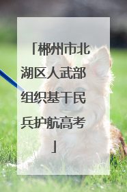 郴州市北湖区人武部组织基干民兵护航高考