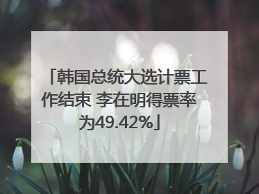 韩国总统大选计票工作结束 李在明得票率为49.42%