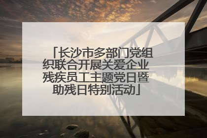 长沙市多部门党组织联合开展关爱企业残疾员工主题党日暨助残日特别活动
