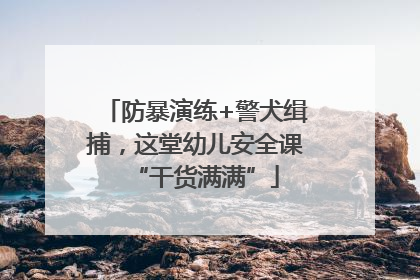 防暴演练+警犬缉捕，这堂幼儿安全课“干货满满”