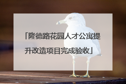 隆德路花园人才公寓提升改造项目完成验收