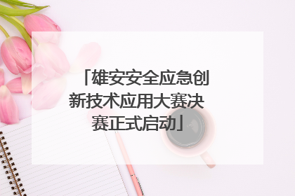 雄安安全应急创新技术应用大赛决赛正式启动